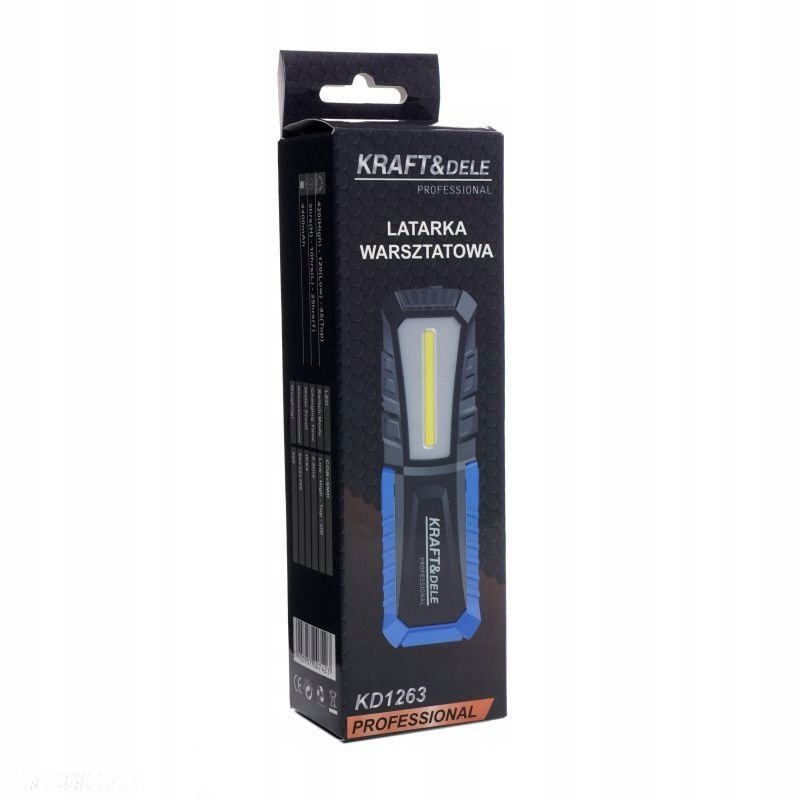 Lampa Warsztatowa LED 420LM Bateria 4400mAh Magnes Hak KraftDele - 7