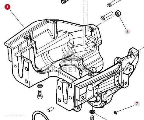 Massey Ferguson 5410 Wspornik Ramy Osi Przedniej CZĘŚCI 4352043M3