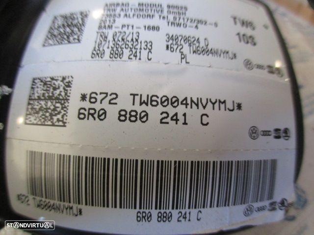 Airbag Banco 6R0880241C VW POLO 6R FASE 1 2014 1.6TDI 90CV 5P VERMELHO FRT ESQ - 8