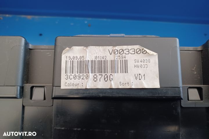 Ceasuri bord 3C0920870G Volkswagen VW Passat B6 [2005 - 2010] wagon 5 - 6