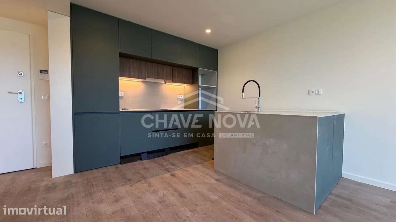 T1 Novo c/ Lugar de Garagem em Mafamude (Gaiashopping) - Grande imagem: 3/27