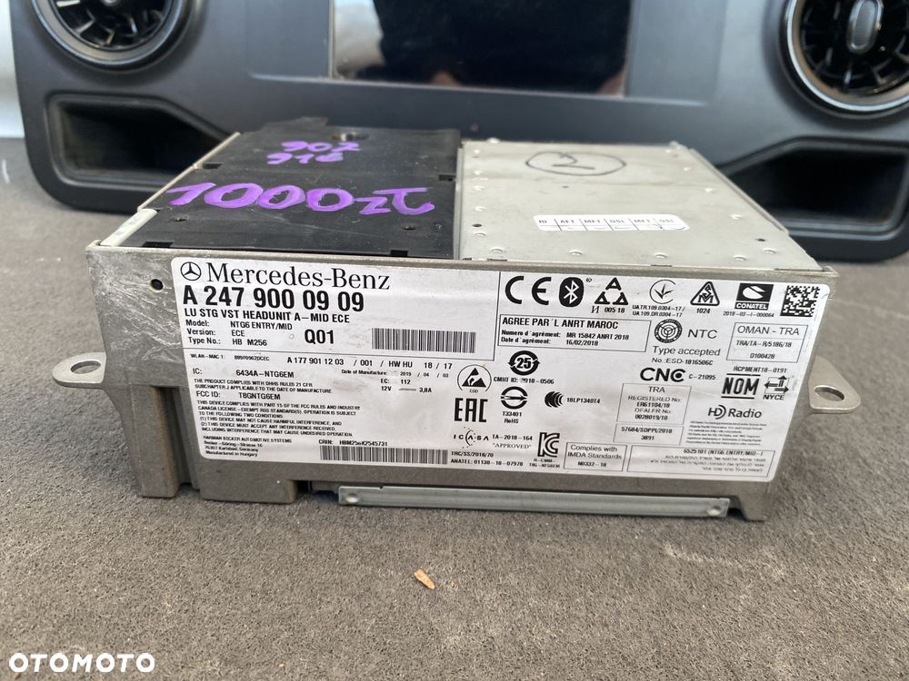 SPRINTER 907 910 17- EKRAN WYŚWIETLACZ MODUŁ RADIO NAWIGACJA A9079000508 - 3