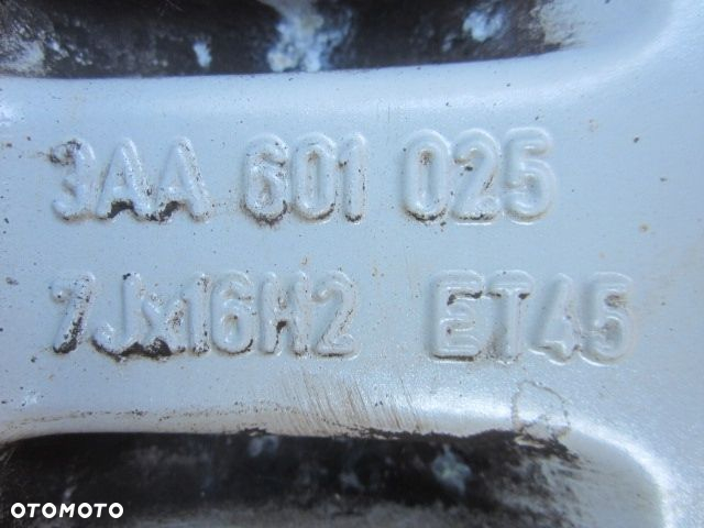 VW PASSAT B7 CC FELGA 7 x 16 ET45 3AA601025 nr1 nr4 stan bdb - 6