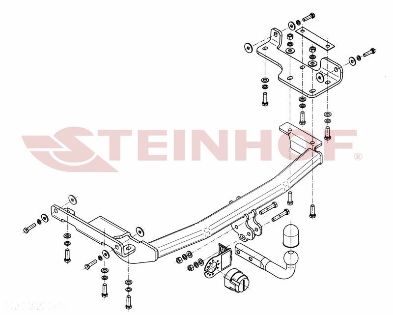 Hak Holowniczy + WIĄZKA 7PIN do Nissan Note od 2006 do 2013 - 2