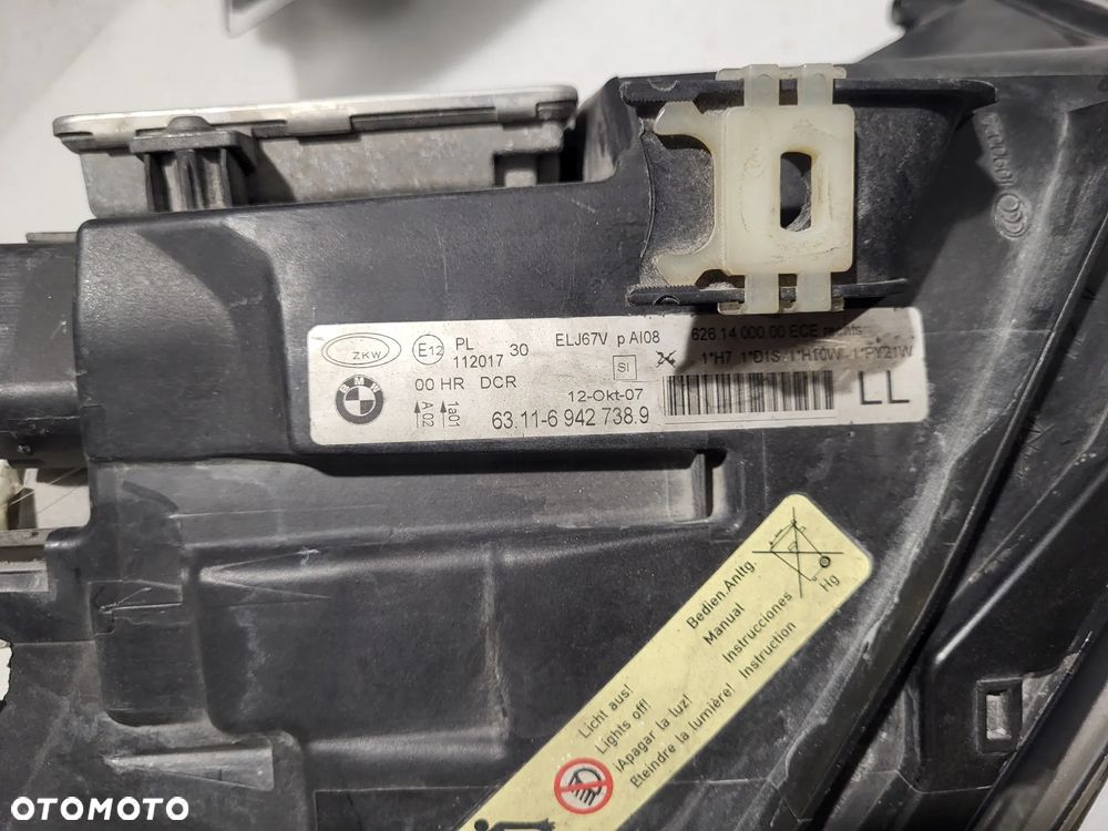 BMW 3 E90 XENON NIE SKRĘTNY KOMPLET LAMP PRZEDNICH  69427379/ 69427389 - 6