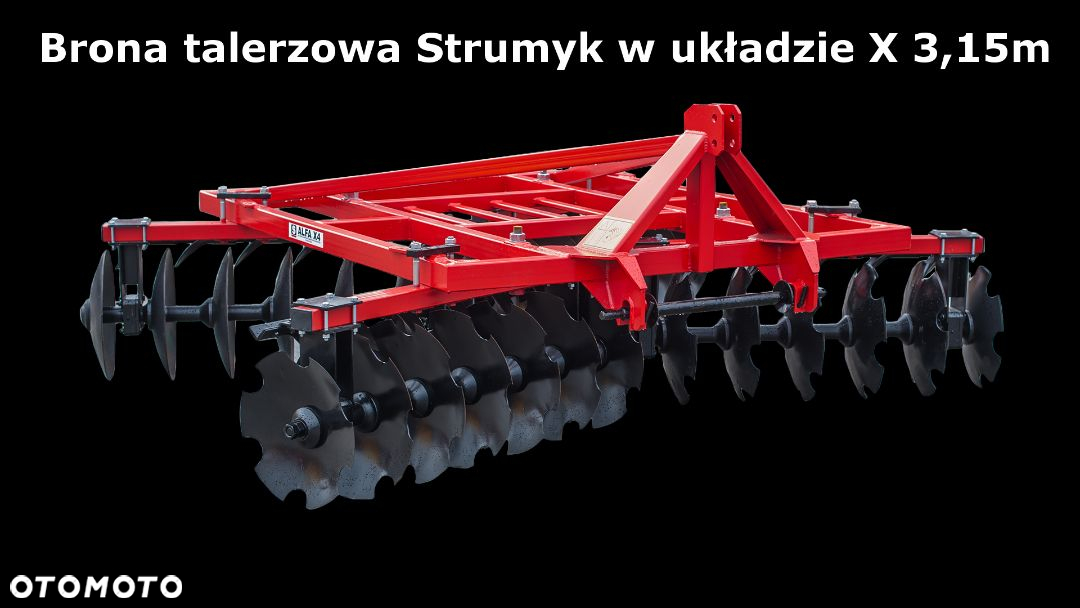 Brona talerzowa TALERZÓWKA V  AGREGAT 1,4m 1,6m 1,8m 2m 2,2m 2,4m 2,7m STRUMYK Lekka Nowa - 19