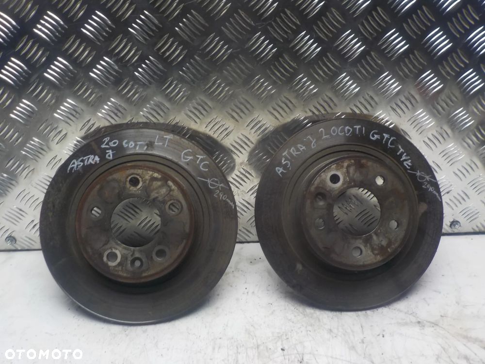 OPEL ASTRA J 2.0 CDTI TARCZE HAMULCOWE TYŁ 290MM
