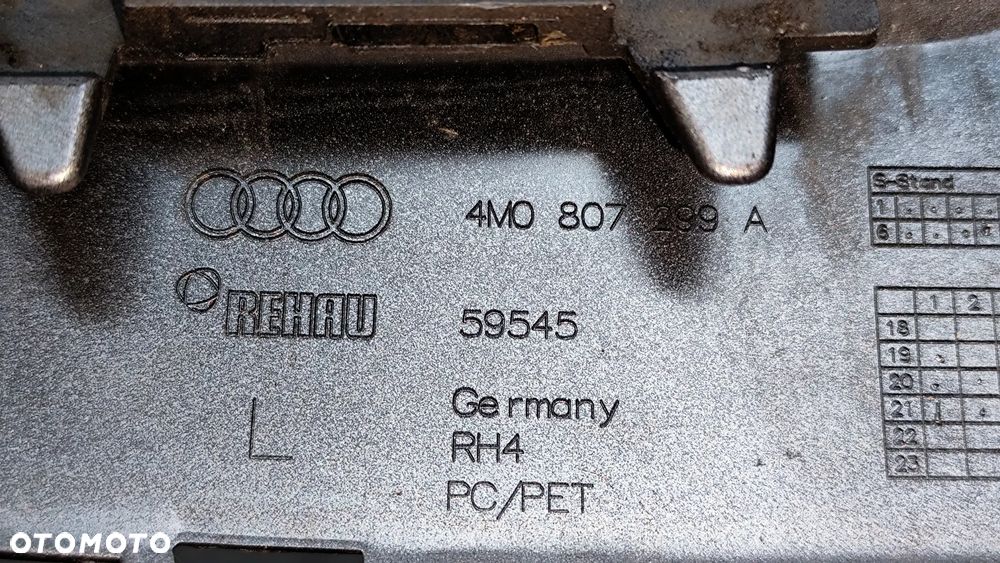 AUDI Q7 II 4M S-LINE LISTWA KRATKI ZDERZAKA PRZÓD LEWA 4M0807299A - 6