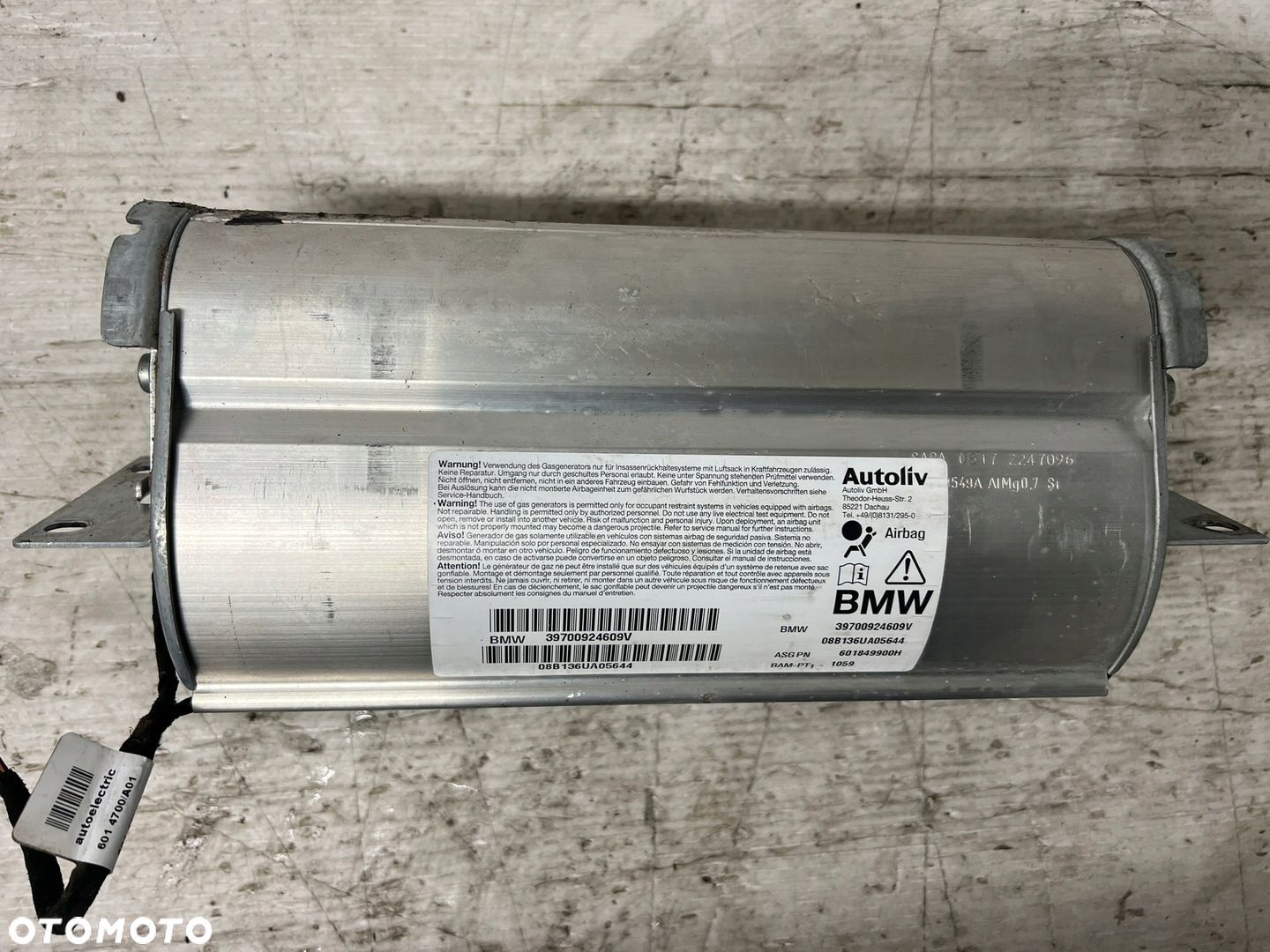 PODUSZKA PASAŻERA AIRBAG BMW 6 E63 E64 39700924609 - 1