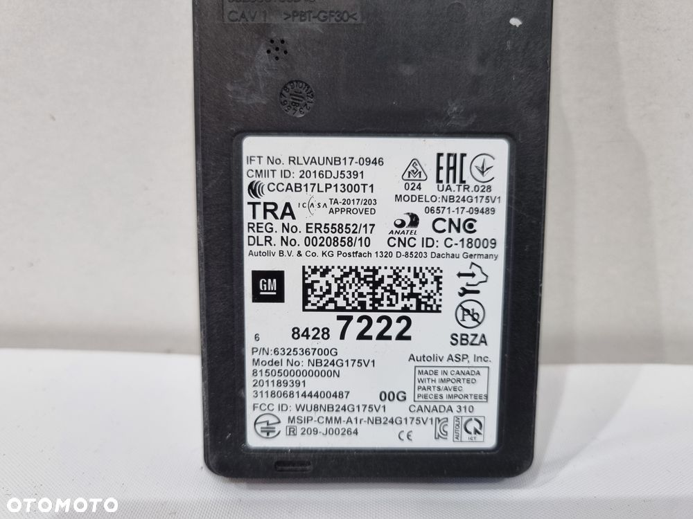 CHEVROLET CAMARO MODUŁ SENSOR RADAR DISTRONIC 84287222 - 4