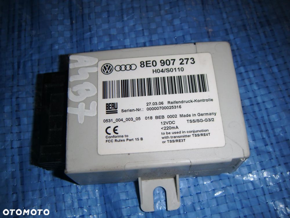 audi a4 b7 moduł ciśnienia opon 8e0907273 - 1