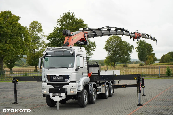MAN TGS 41.480 / 8X6 / SKRZYNIOWY + HDS PALFINGER PK 92002-SH F + FLY JIB 170 E / WYSIĘG 34 M / MAX UDŹWIG 26 000 KG / STEROWANIE RADIOWE / 5 PODPÓR / 7 FUNKCJI / FULL SERWIS MAN / FULL SERWIS PALFINGER