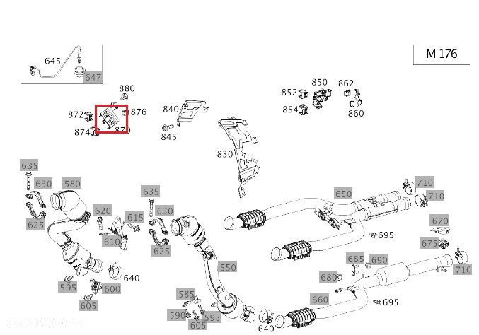 MERCEDES W213 W222 GLC AMG GT Uchwyt wspornik sondy lambda OE - 2