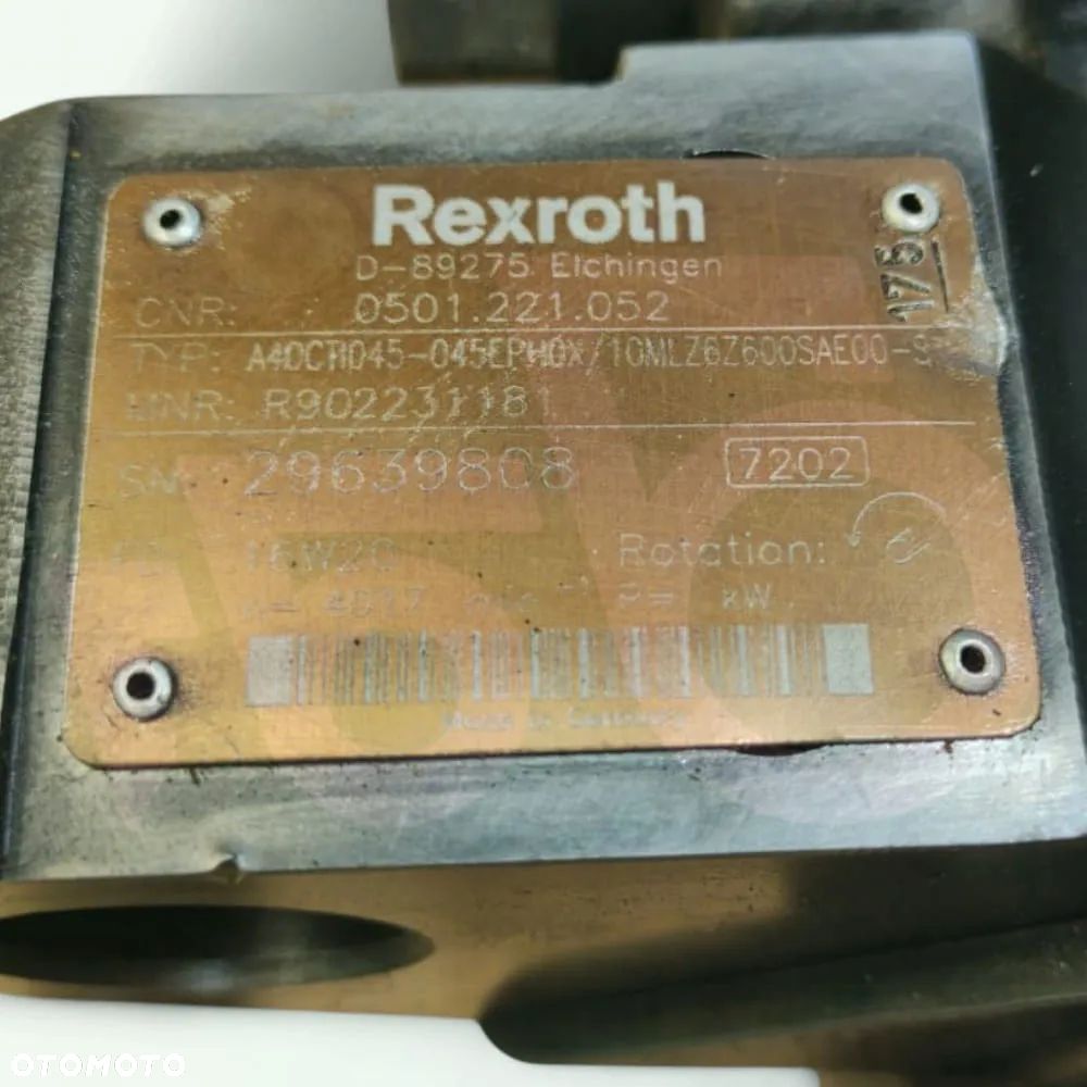 Silnik jazdy A4OCTIO45 Rexroth R902231181 AL208317 JOHN DEERE 7330 Premium - 9