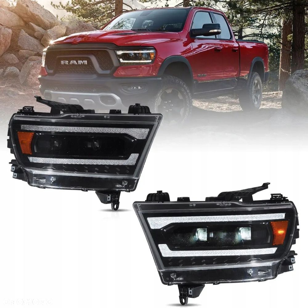 Reflektory Lampy L+R kpl Vland Full Bi Led Tuning Dodge Ram V 5 1500 19-24 - 2