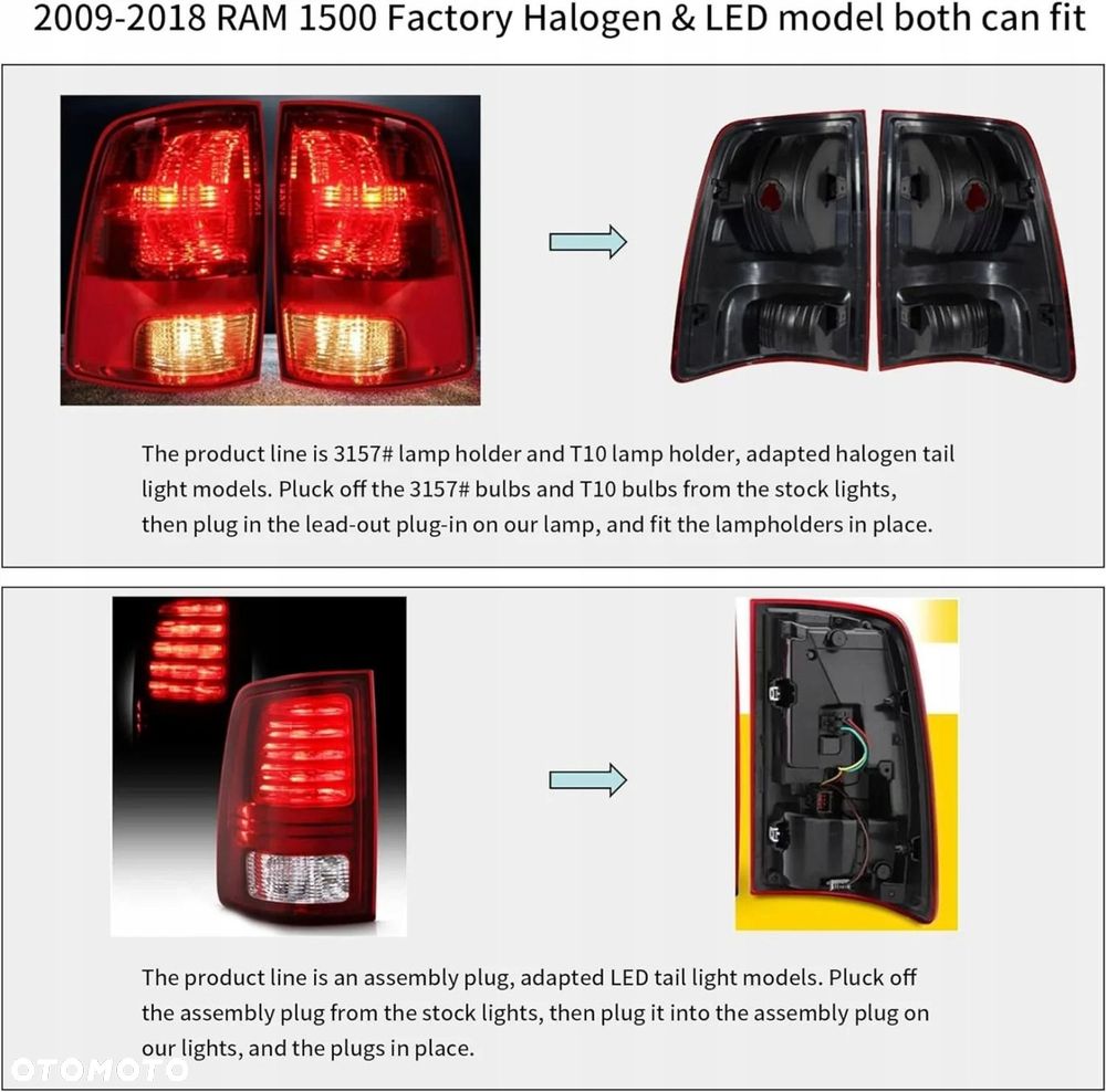 Lampy tyl kpl Full Led Neon Diody Tuning Dodge Ram IV 4 08-24 1500 Classic - 8