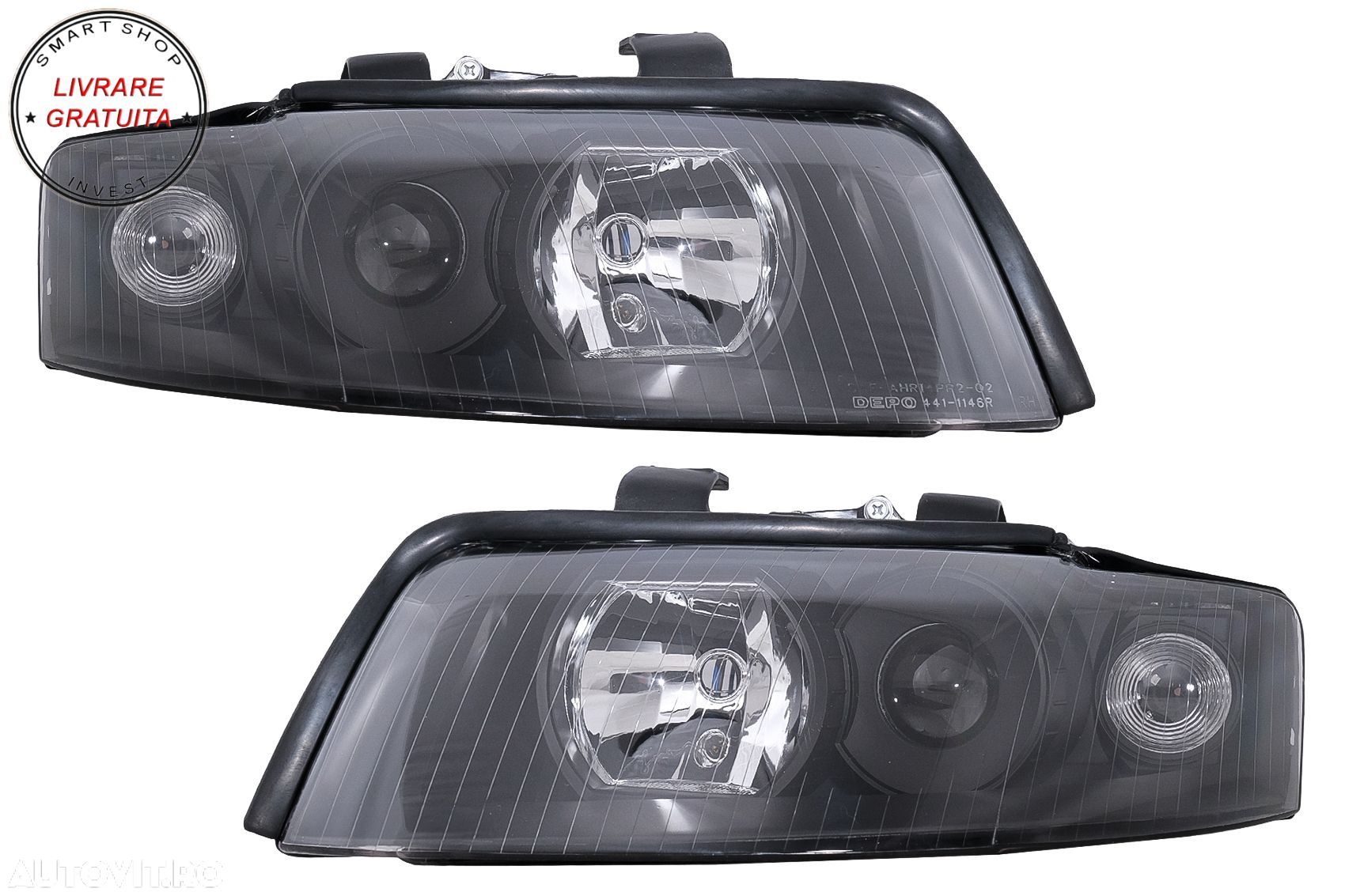 Faruri Audi A4 B6 (2000-2004) Negru- livrare gratuita - 1
