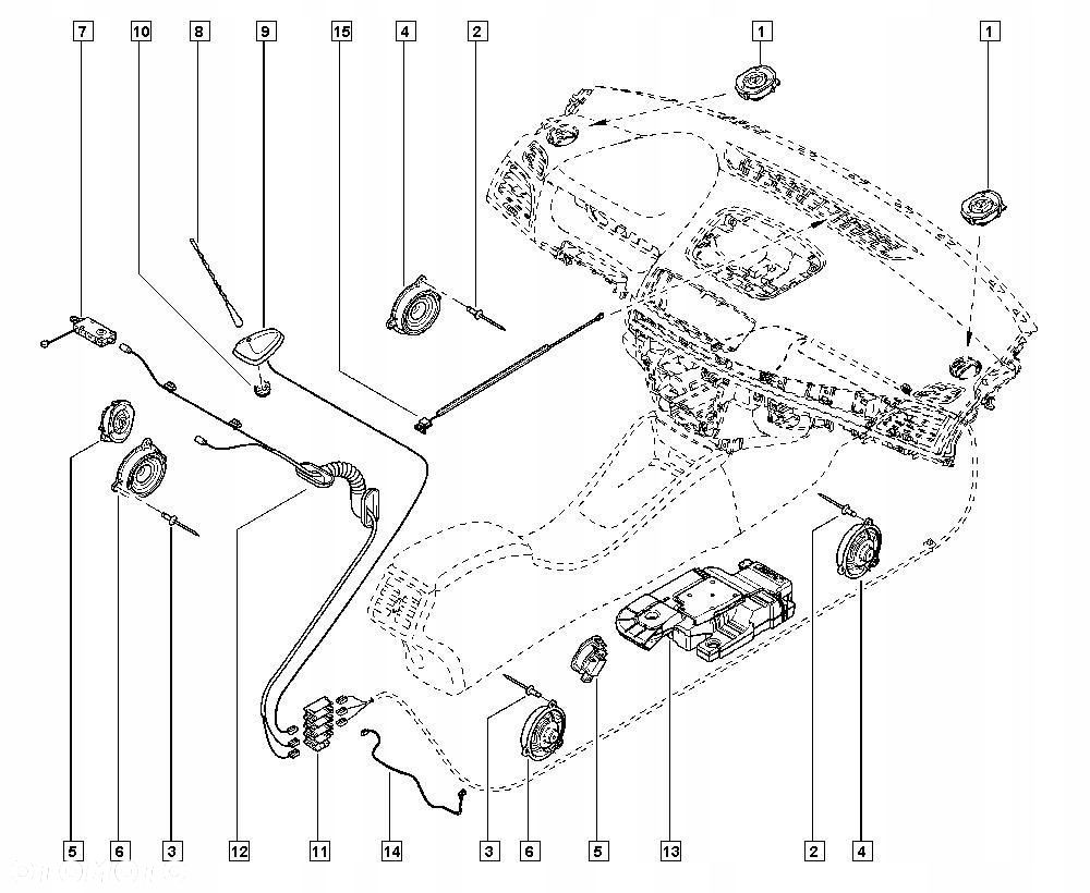 GŁOŚNIK DRZWI TYŁ RENAULT SCENIC III 281440015R - 8