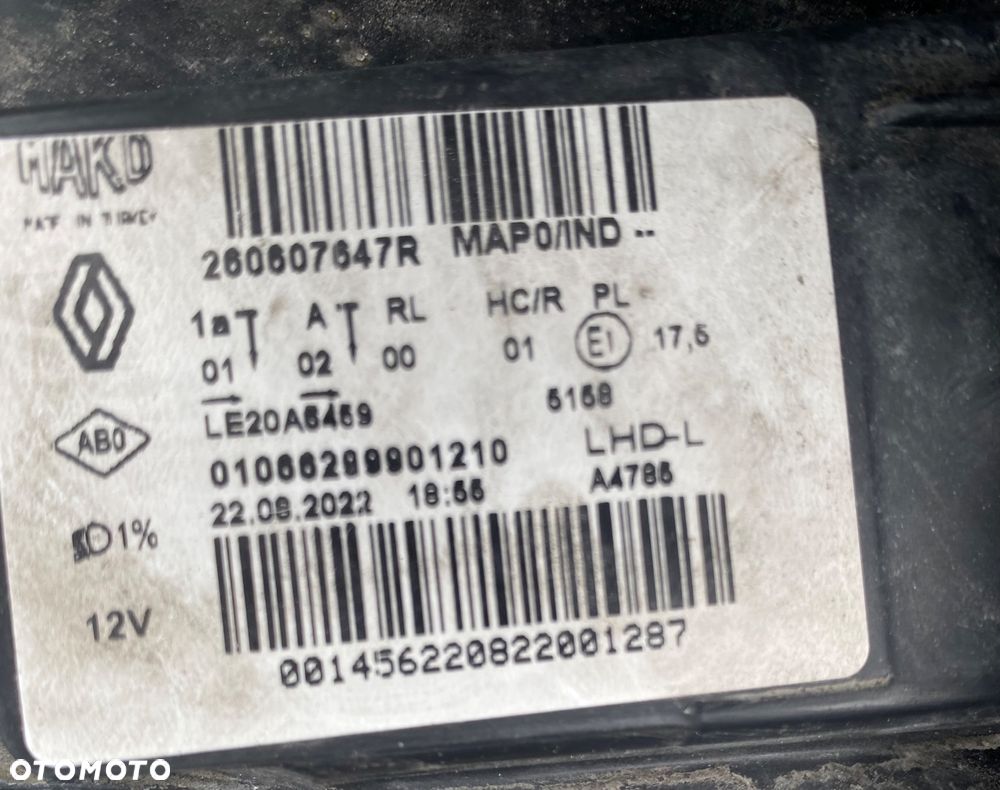 RENAULT CLIO 5 V ORYGINALNE LAMPY REFLEKTORY PRZEDNIE FULL LED LEDOWE LEDOWA LAMPA PRZEDNIA LEWA PRAWA LEWY PRAWY PRZÓD REFLEKTOR PRZEDNI LEWY PRAWY 260607647R 260104922R KOMPLET LAMP PRZEDNICH - 33