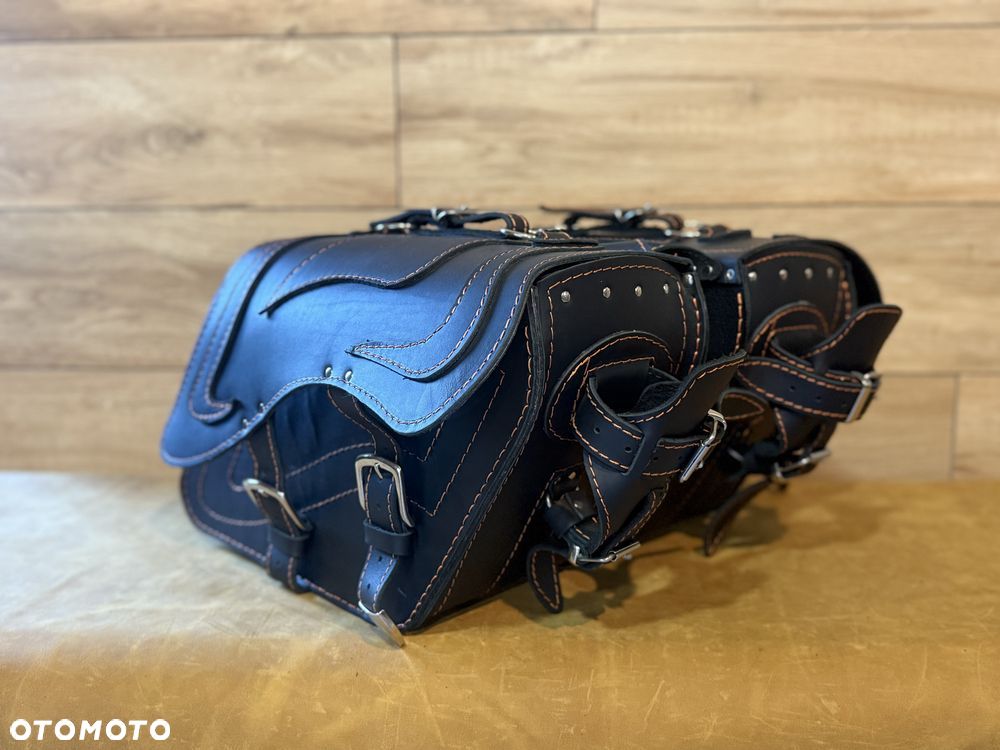 sakwy skórzane motocyklowe honda yamaha suzuki kawasaki - 2