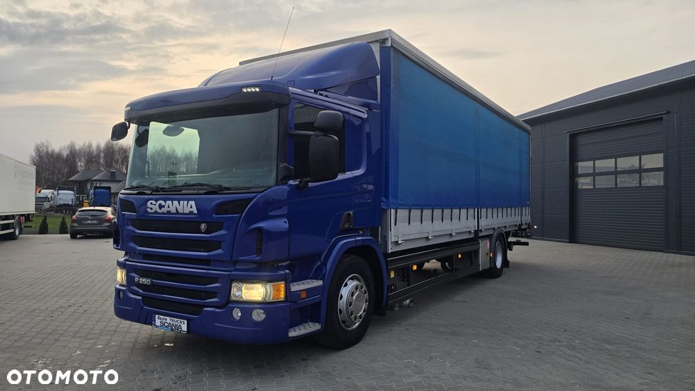 Scania P250 Euro 6 21 palet super stan niski przebieg rama do zabudowy kurierka laweta - 14