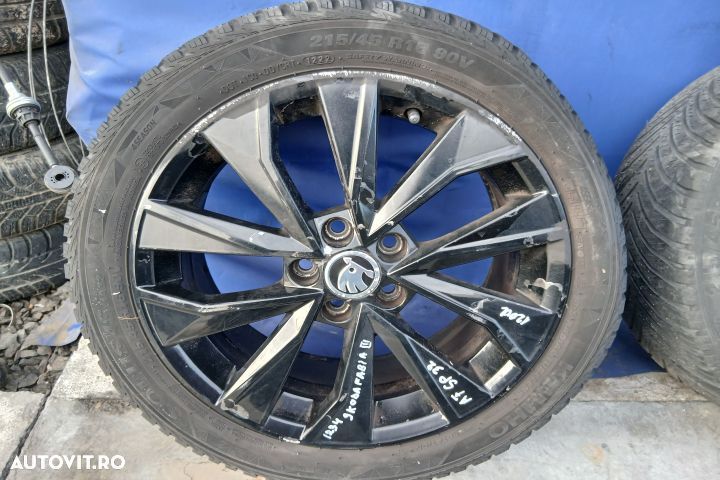 Janta aliaj cu anvelopa 16 6V0601025F 215/45 R16 7JX16H2 ET46 6V06010 - 4