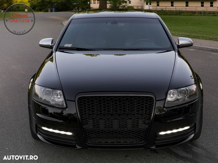 Grila Centrala Audi A6 4F 4F2 C6 (2004-2011) RS Design Negru- livrare gratuita - 7