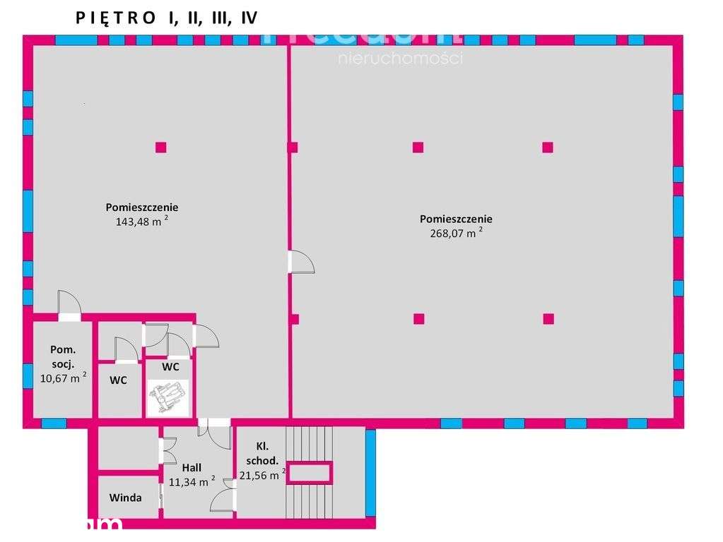 Do wynajęcia biurowiec 2340 m² ul. Mieszka I - Pełny obrazek: 4/8