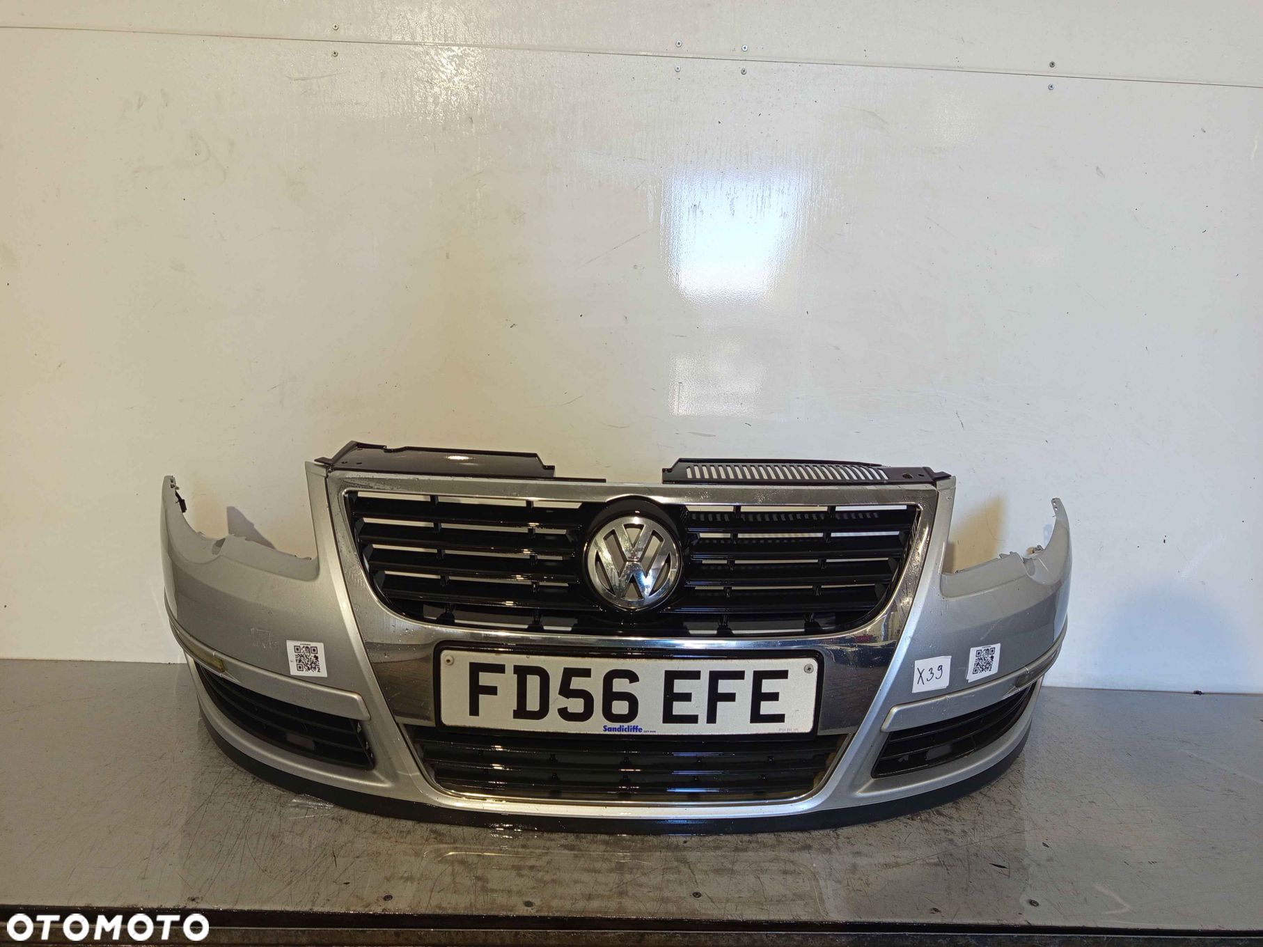 + ZDERZAK PRZÓD PRZEDNI VW VOLKSWAGEN PASSAT B6 LA7W SREBRNY - 1