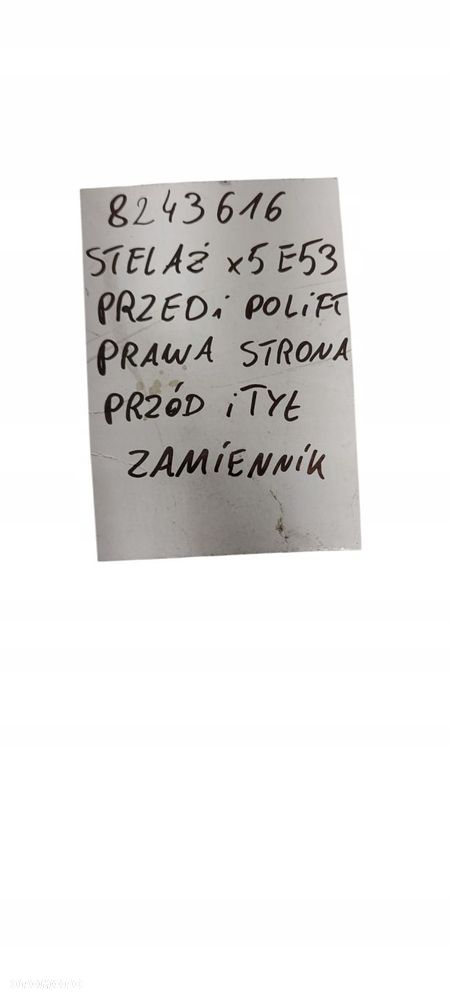 Bmw X5 E53 Stelaż Mocowanie Klamki Prawy Przód Tył 8243616 - 7