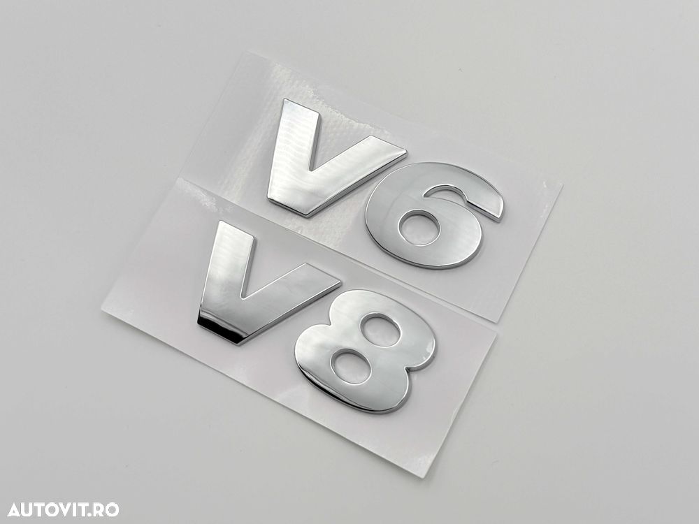 Emblema Compatibila VW V6/V8 crom - 1