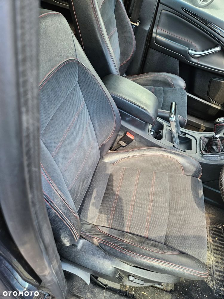 FOTELE WENTYLOWANE PAMIĘĆ REGÓLOWANE  KANAPA 7SZT PÓŁSKÓRA ALCANTARA S-MAX MK1 LIFT ST NIĆ CZERWONA  RADOM - 2