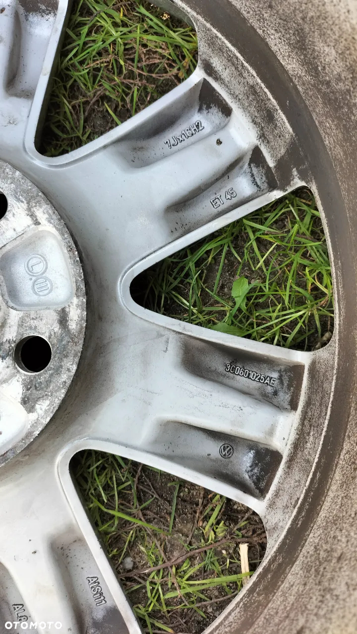 VW PASSAT 3C0601025AE FELGI ALUMINIOWE 15" ET45 ORYGINAŁ IDEALNE - 6