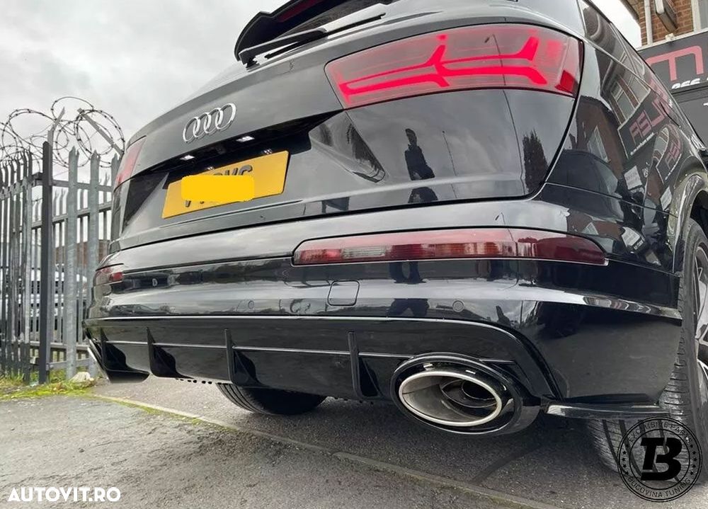 Difuzor Bara Spate cu Ornamente compatibil cu Audi Q7 4M S-Line RSQ7 Design - 13