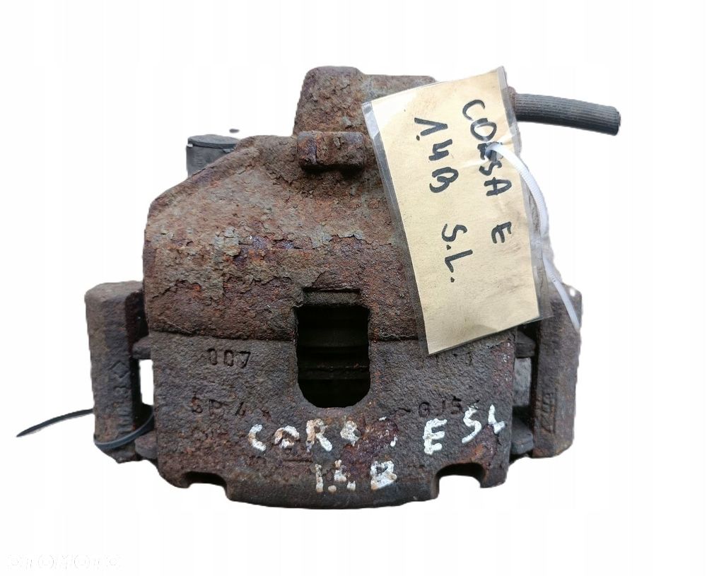 OPEL CORSA E 14-19 r. 1,4 B ZACISK HAMULCOWY Z JARZMEM LEWY PRZÓD + - 1