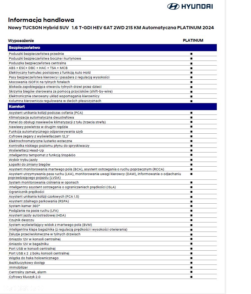 Hyundai Tucson 1.6 T-GDi HEV Platinum 2WD - 17