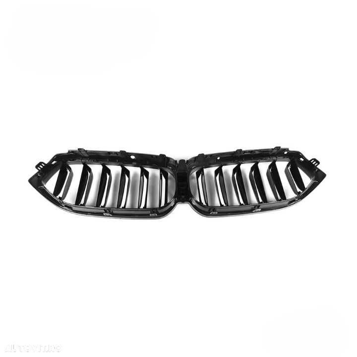 Grila Dubla Grile Nari Duble BMW G32 GT 2020+ LCI Facelift, Negru Lucios, compatibil Camera - 5