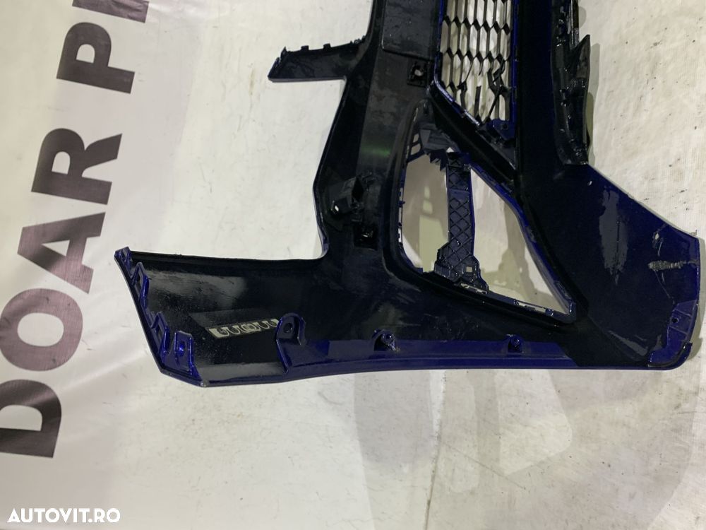 Bara fata Seat Leon 3, facelift, 2016, 2017, 2018, 2019, cod origine OE 5F0807221AB, cu gauri pentru spalatori faruri si senzori de parcare (4). Grila este defecta. - 7