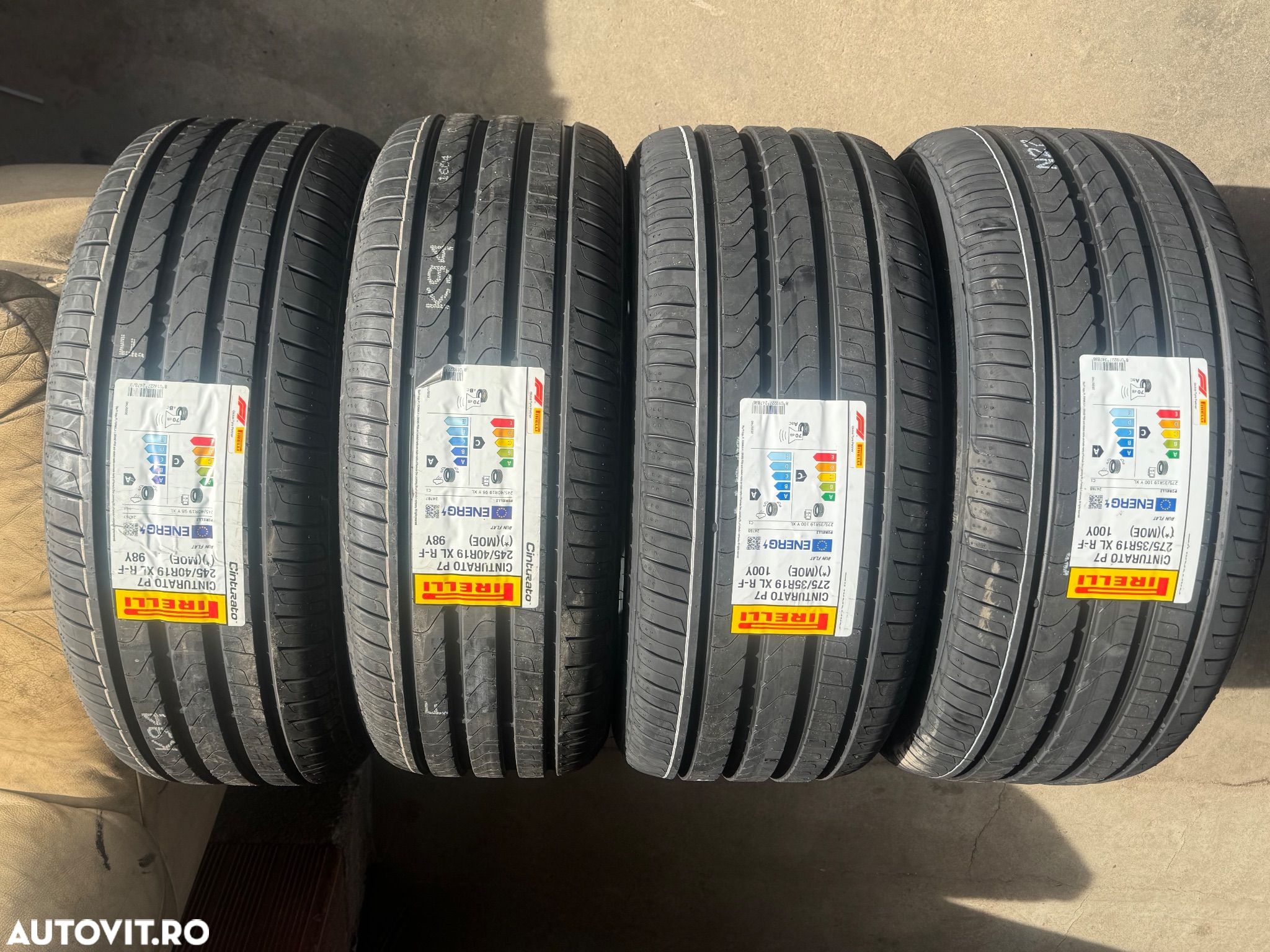 Vând set anvelope 245/40/19-275/35/19 Pirelli de vară noi cu runflat - 1