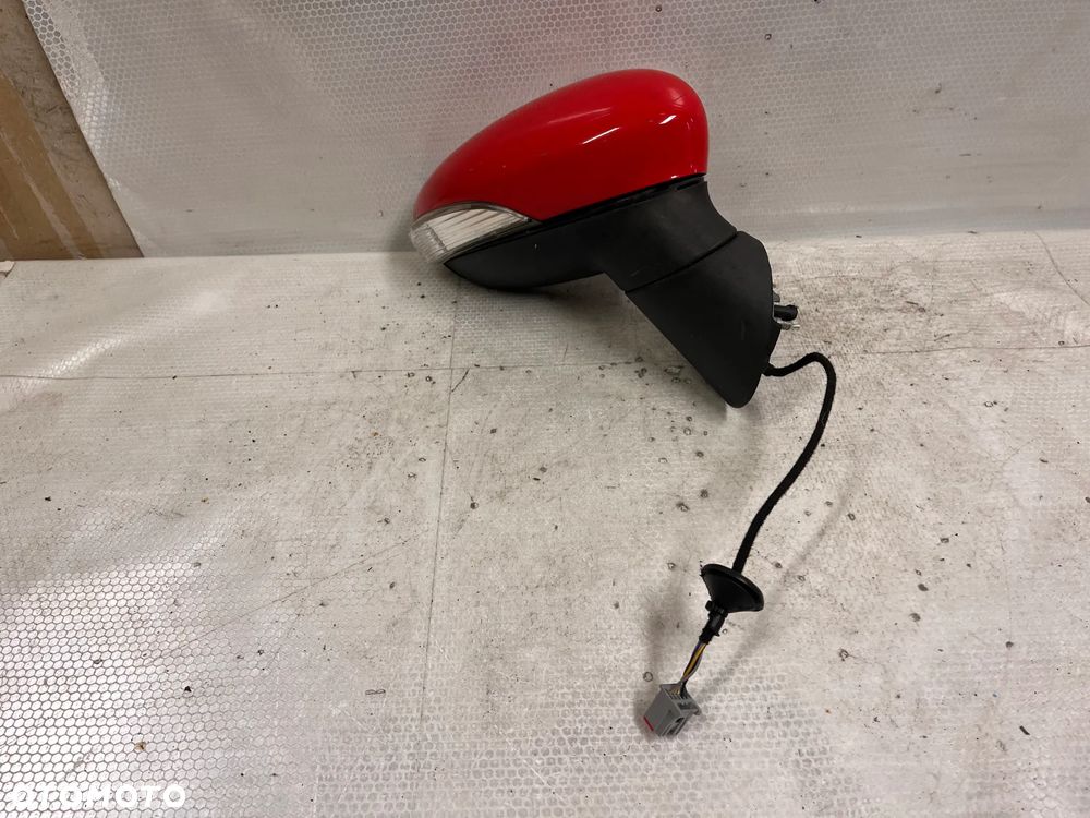 LUSTERKO PRZOD PRZEDNIE ELEKTRYCZNE PRAWE FORD FIESTA VII 7 MK.7 CZERWONY 6PIN