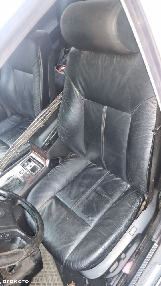 FOTEL FOTELE KANAPA BOCZKI SKÓRA ELEK. BMW 7 E38 CZARNY - 1