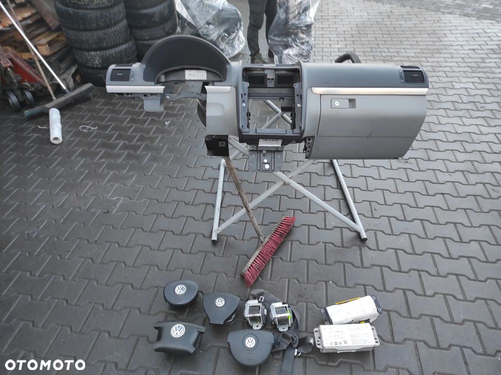DESKA RODZIELCZA KOKPIT KONSOLA VW TOURAN 03-10R LIFT AIRBAG KOMPLET ZESTAW WYSYŁKA !!!!! - 1