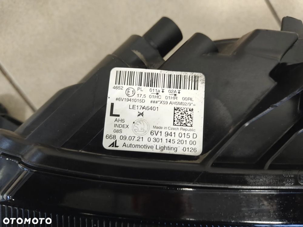 SKODA Fabia III 3 lift REFLEKTOR lewy + Led EUROPA - 3