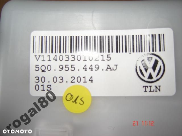 VW GOLF VII 7 ZBIORNICZEK SPRYSKIWACZY 5Q0955449AJ - 2