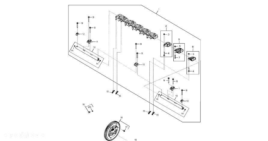 John Deere 9470RX - Ramię wahacza RE550230 (Silnik) - 1