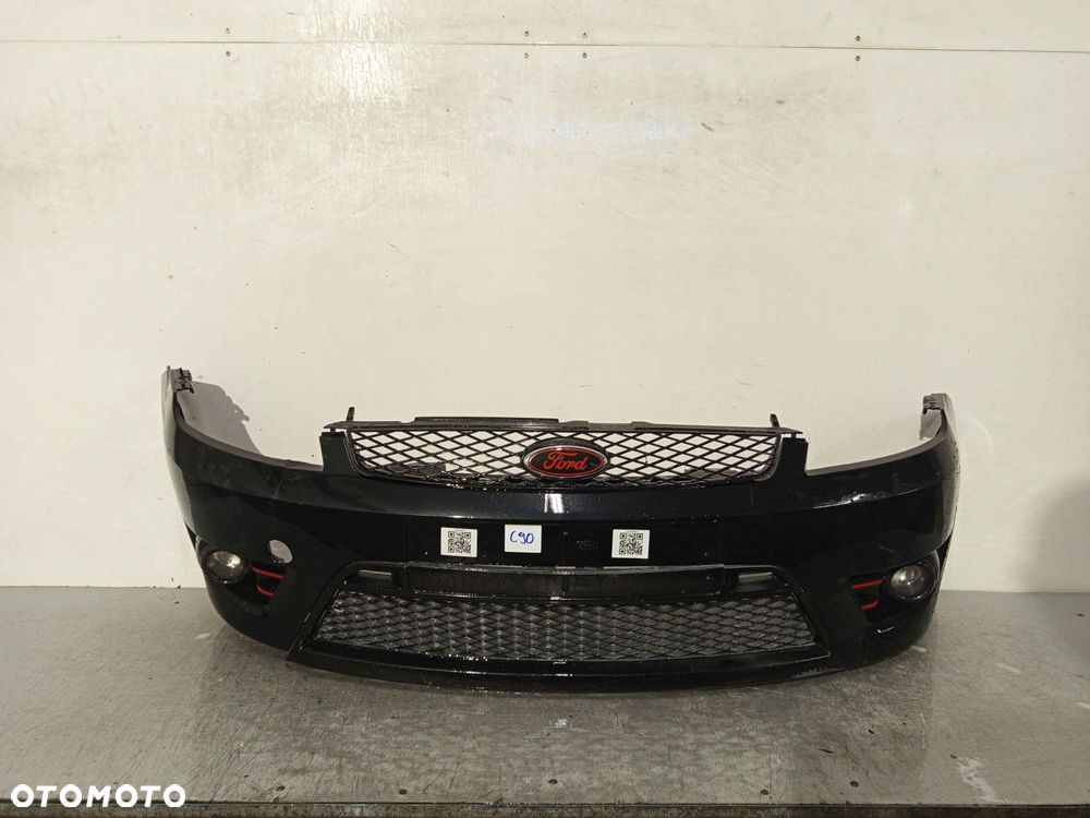 ^ ZDERZAK PRZÓD PRZEDNI FORD FIESTA MK.6 6 VI ST D2 CZARNY HALOGENY - 1