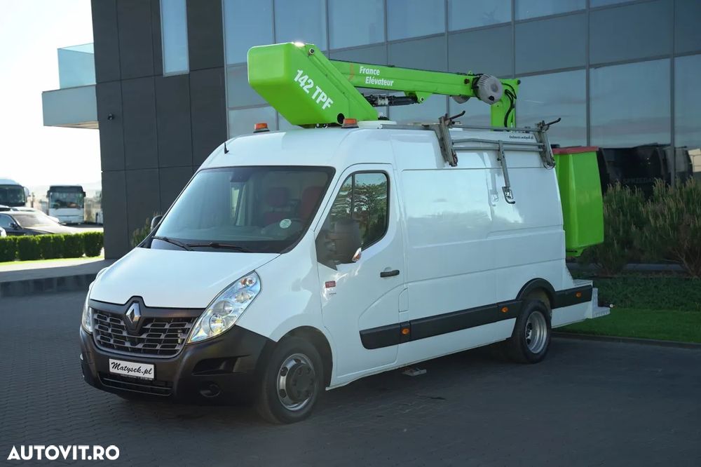 Renault MASTER / AERIAL / Platformă de lucru aeriană Elevateur 142 TPF - 14 m / MAX 265 kg / TABLĂ / - 6