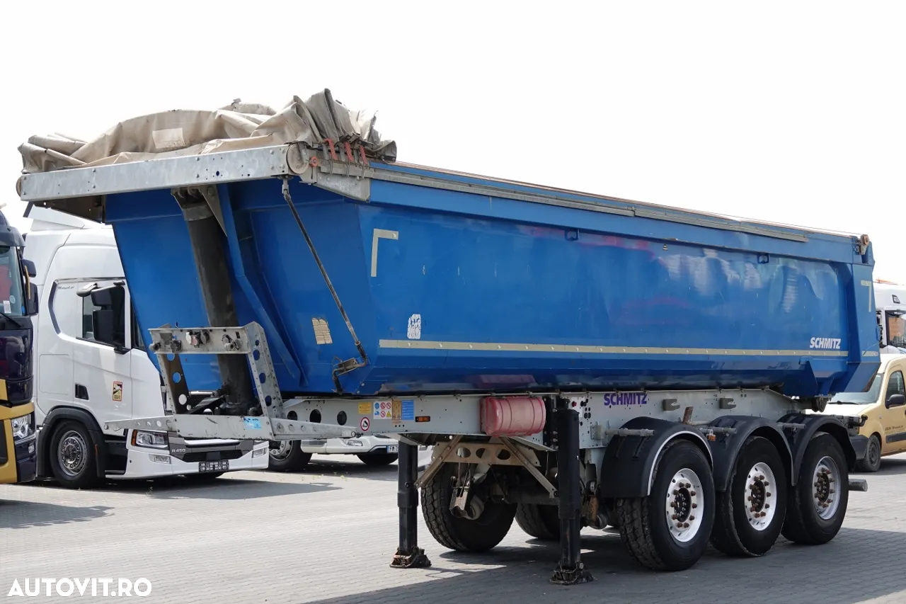 Schmitz Cargobull BASCULATOR SCHMITZ / 24 mc / JUGĂ DE OȚEL / AXĂ DE RIFAT / PRELAȚĂ AUTOMATĂ / CAMERA DE MARCHAR / IMPORTAT - 2