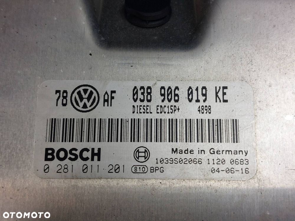 ZESTAW STARTOWY SKODA SUPERB I 1.9 TDI 038906019KE 4B0905851G 3U0920841A - 2