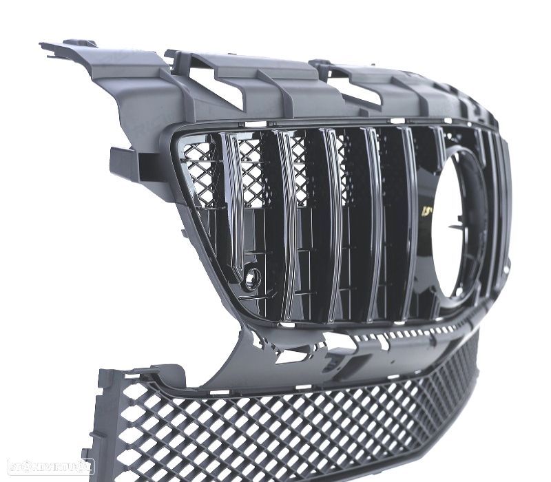 GRELHA FRONTAL MERCEDES SLK R172 11-15 LOOK GT-R PRETO BRILHANTE - 3